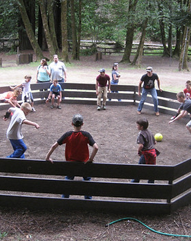 People playing slap ball