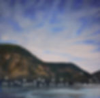 HUDSON HIGHLANDS NY OIL ON PAPER 12''X12'' 2016