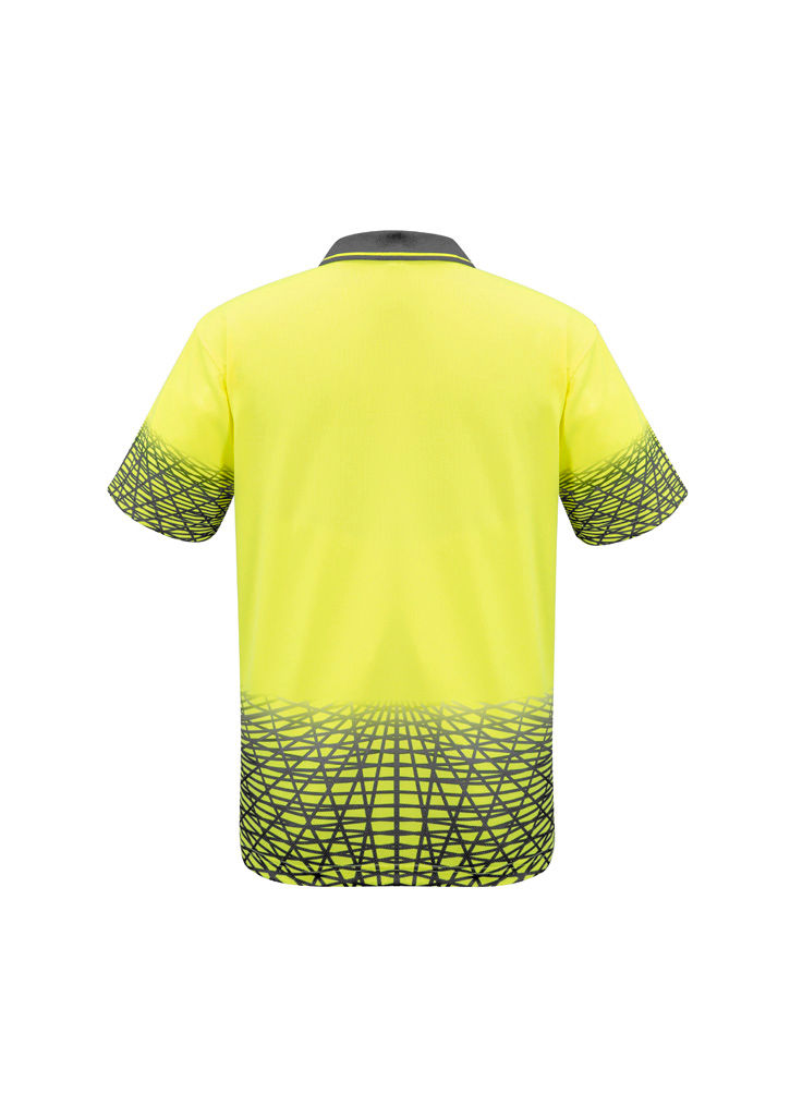 Thumbnail: Men's Hi Vis Tracks Short Sleeve Polo by Syzmik