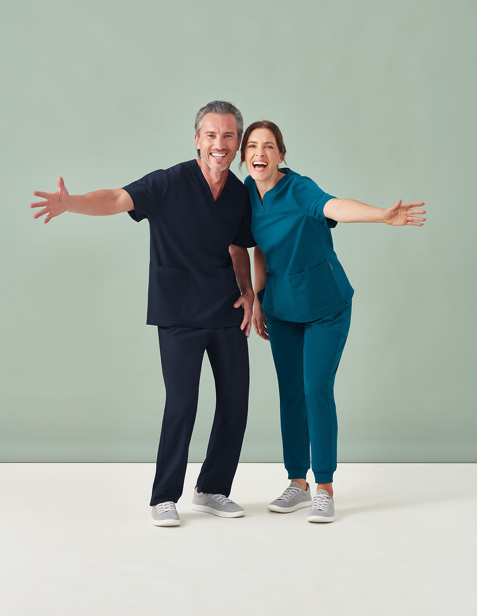 Thumbnail: Womens Pulse V-neck Scrubs by Bizcare CU543LS