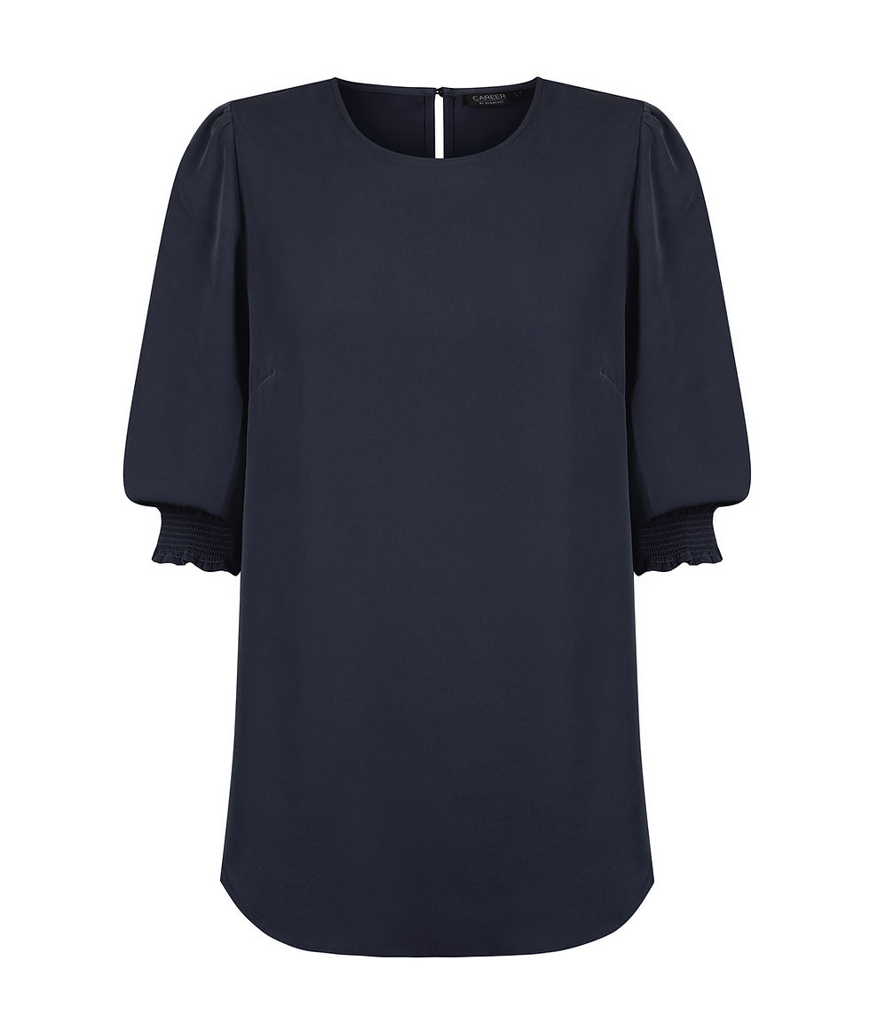 Thumbnail: Lola 3/4 Sleeve Shirred Cuff Top by Gloweave