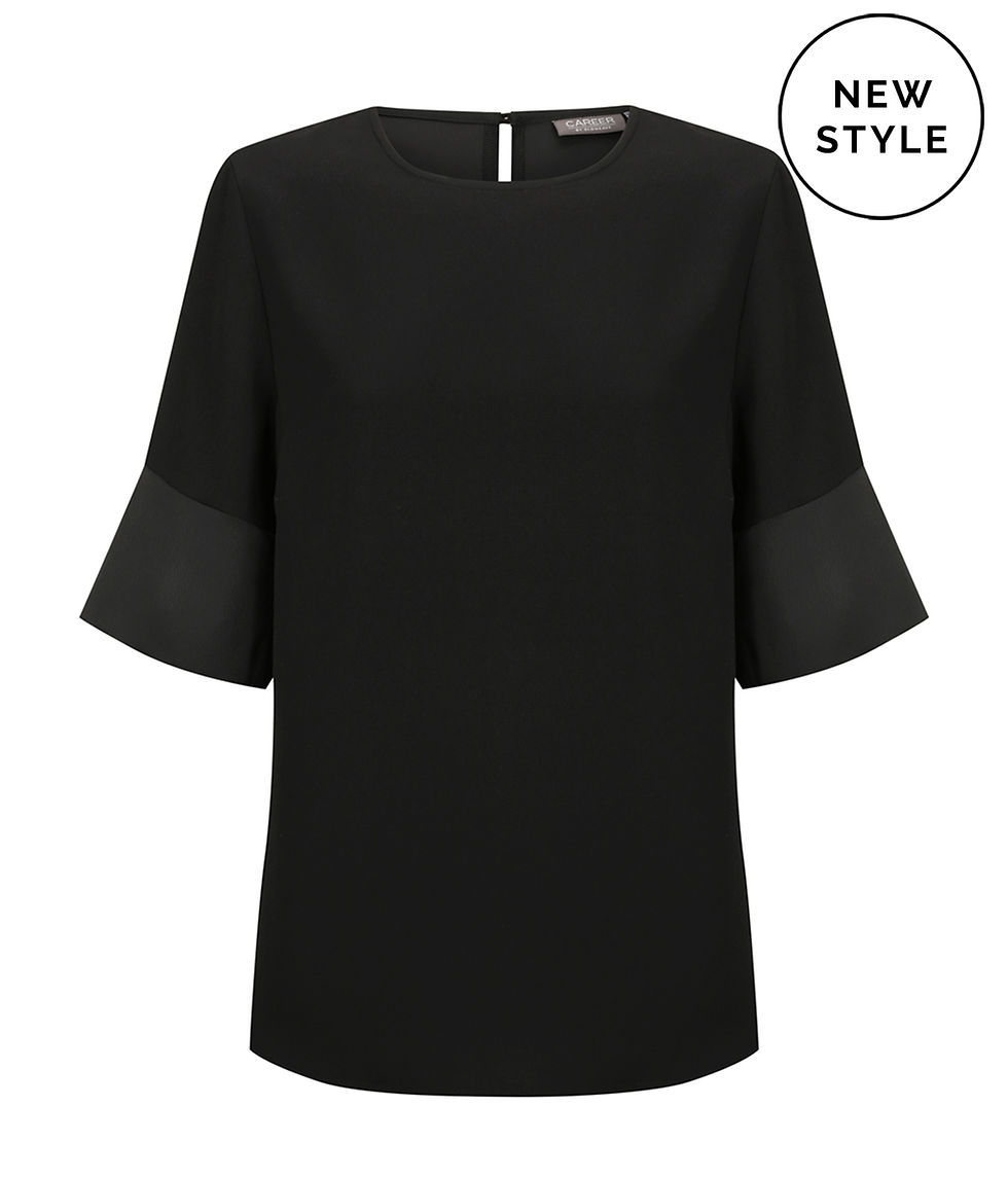 Thumbnail: Celine Contrast Sleeve Top 2113WS by Career by Gloweave