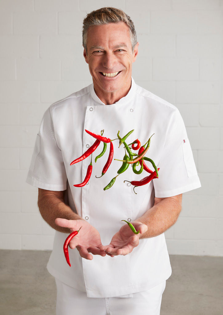 Thumbnail: Men's Zest Short Sleeve Chef Jacket by Yes Chef