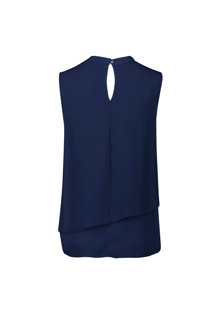 Thumbnail: Women's Seville Sleeveless Layered Blouse by Biz Corporates