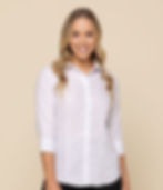 White 3/4 Sleeve Shirt by Gloweave