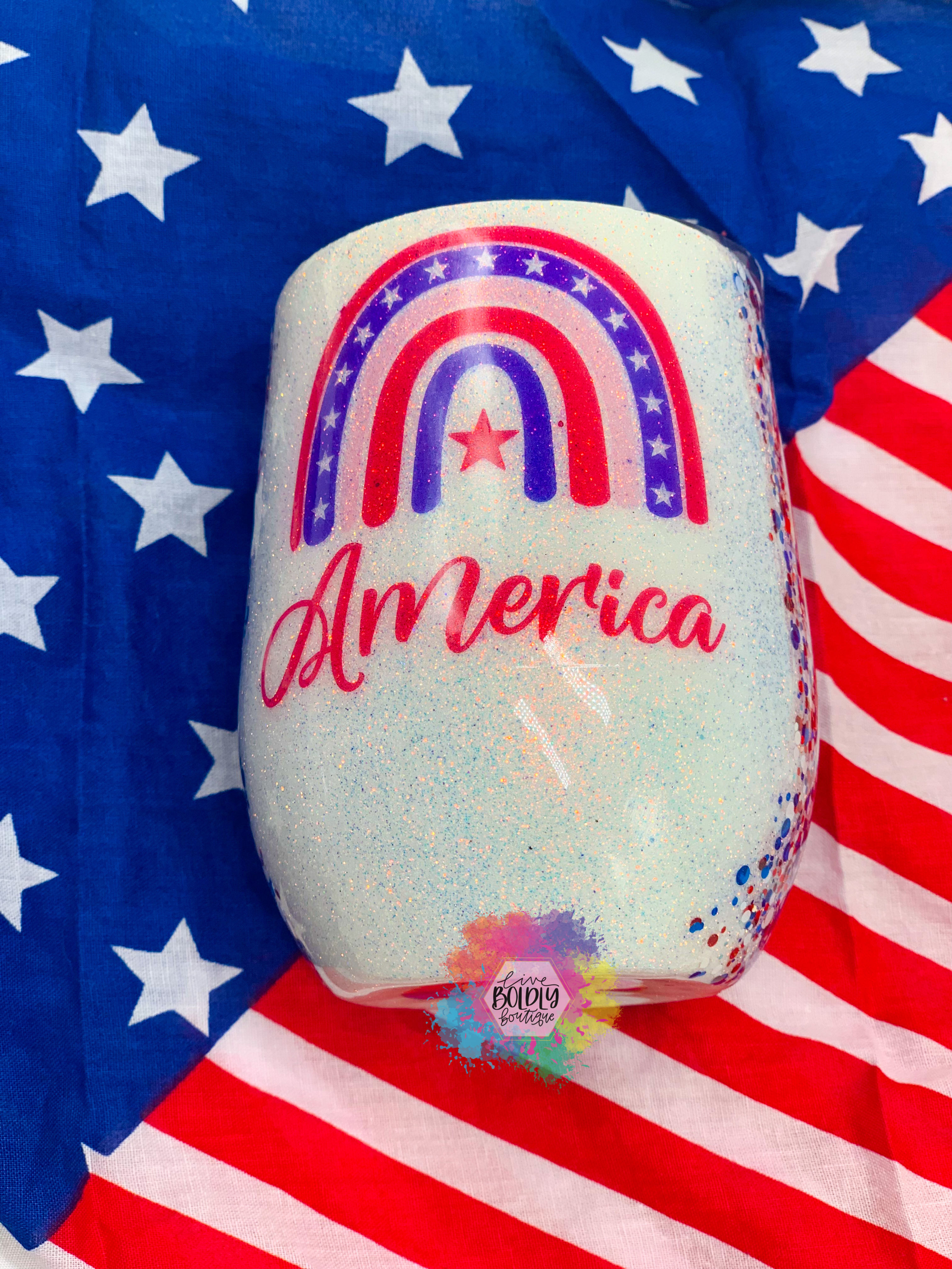 Party in the USA - 12 oz wine tumbler