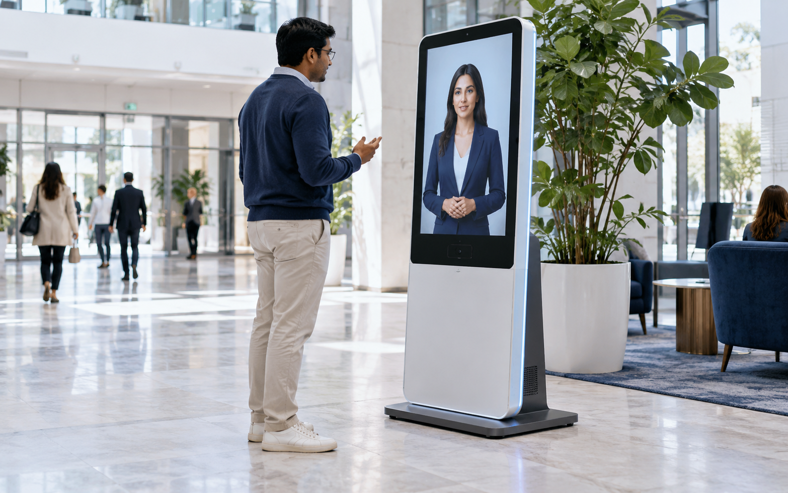Service Information — conceptual illustration for AI Customer Service Avatar