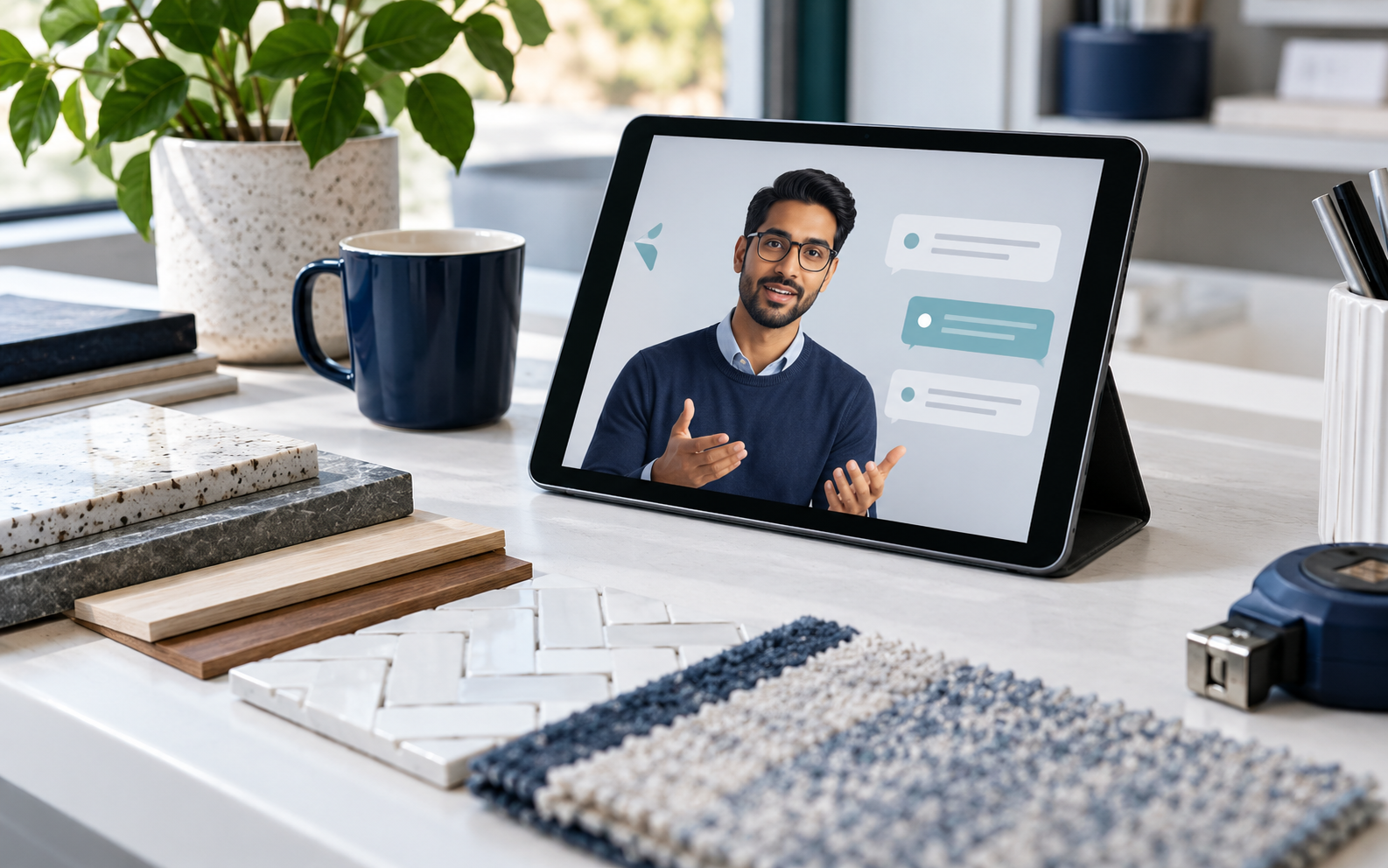 Answers from Approved Information — conceptual illustration for AI Customer Service Avatar