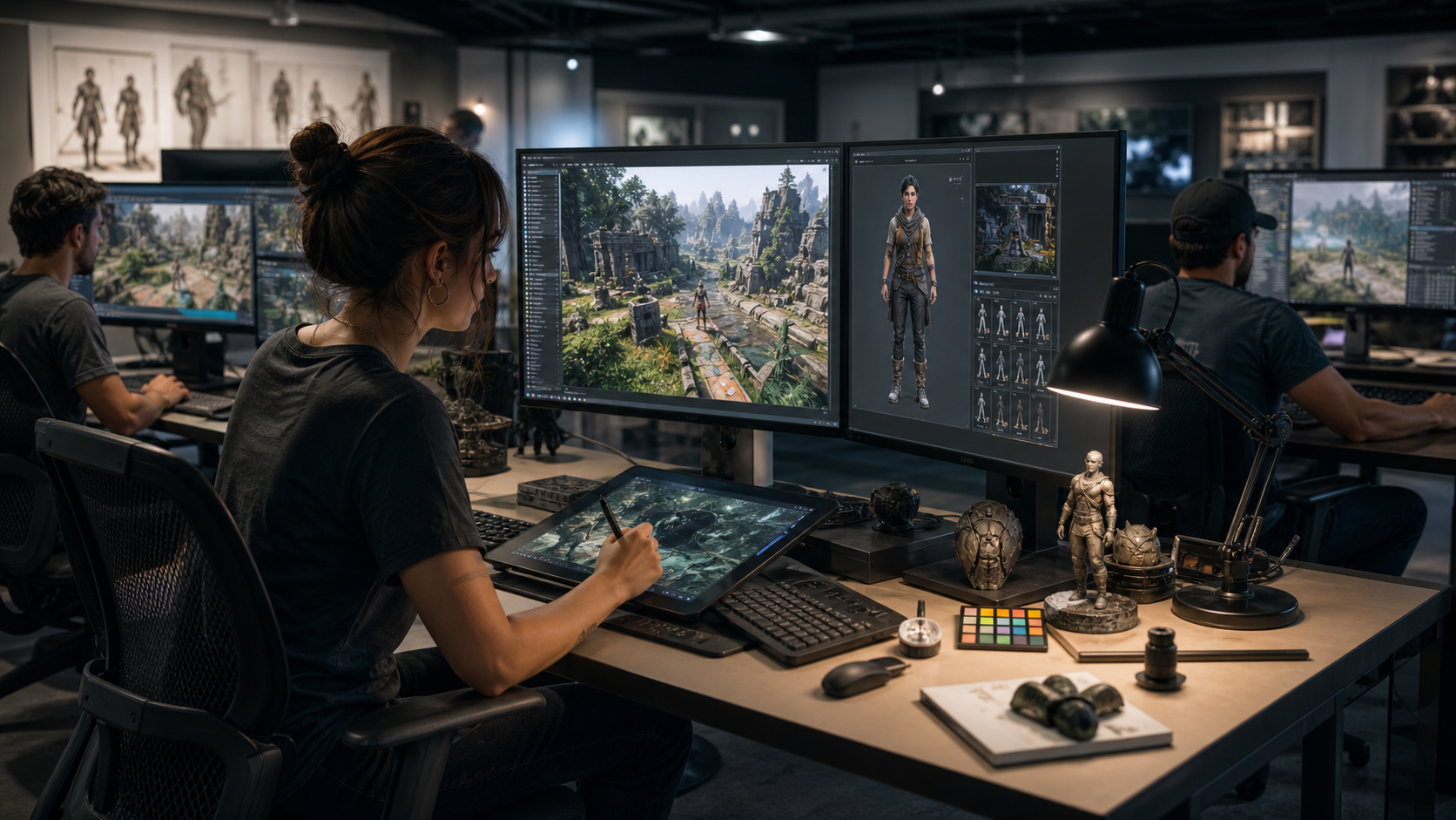 Technical artists and engineers integrating simulation-ready game assets in a real-time engine