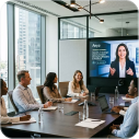 AI business avatar experience for enterprise meetings and digital collaboration