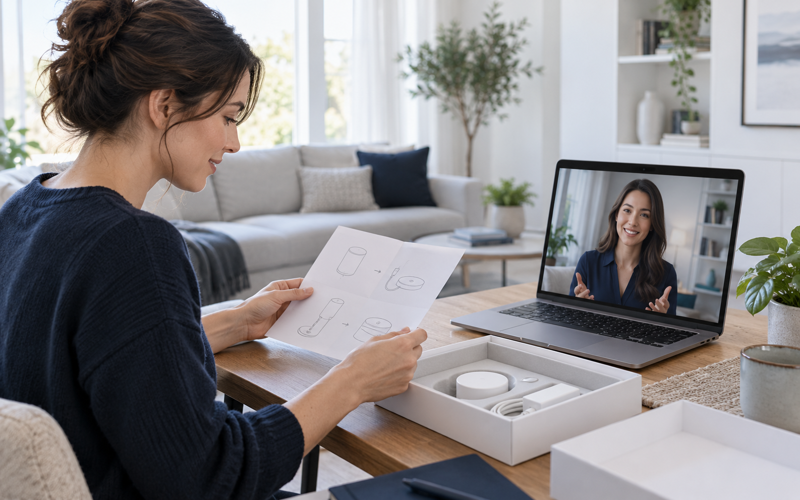 The experience in context — conceptual illustration for AI Customer Service Avatar