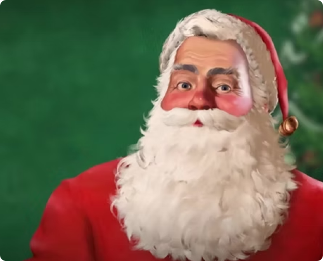 Santa-style custom AI avatar for enterprise brand engagement