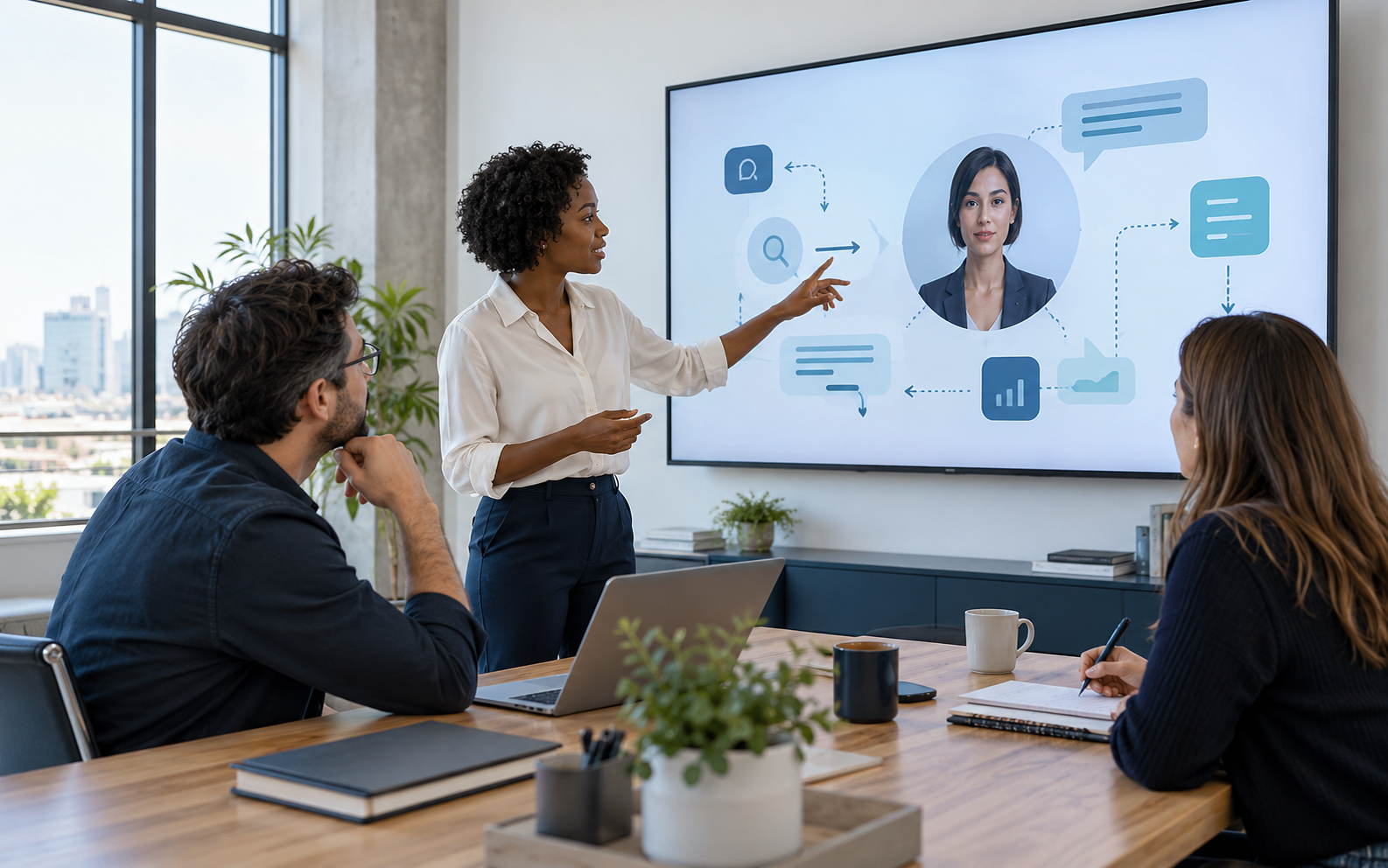 Stakeholder alignment — conceptual illustration for AI Avatars for Sales Roleplay