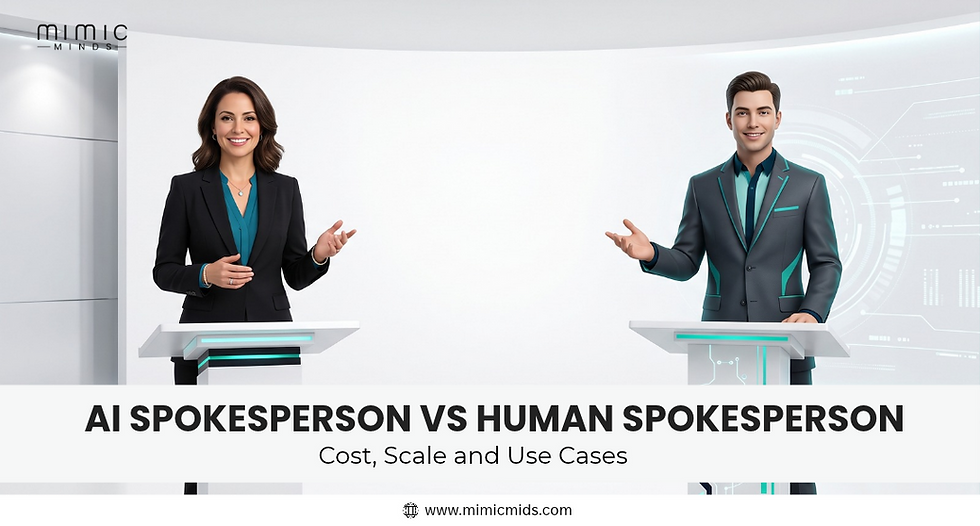 AI spokesperson and human spokesperson comparison
