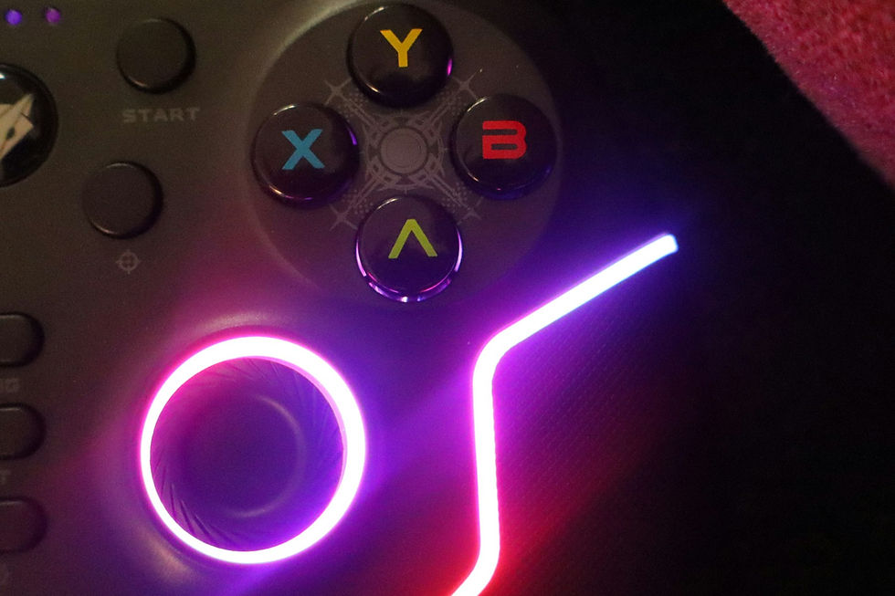 Close-up game controller representing responsive AI NPC gameplay