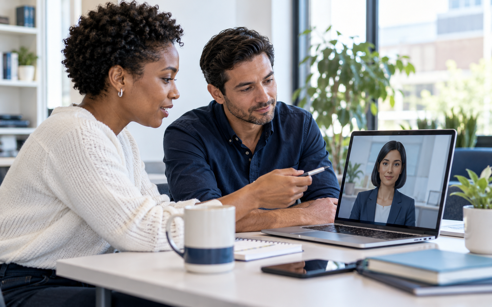 A practical example — conceptual illustration for AI HR Assistant Avatar