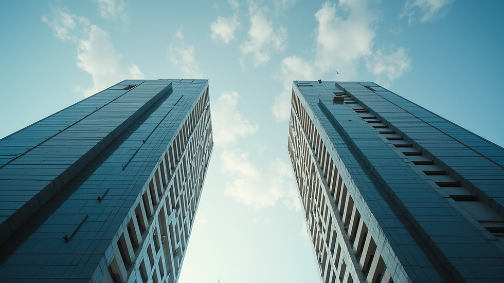 Eye-level view of a Dubai government office building