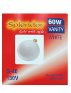 S-6001VANITY G40 130V / 60W WHITE