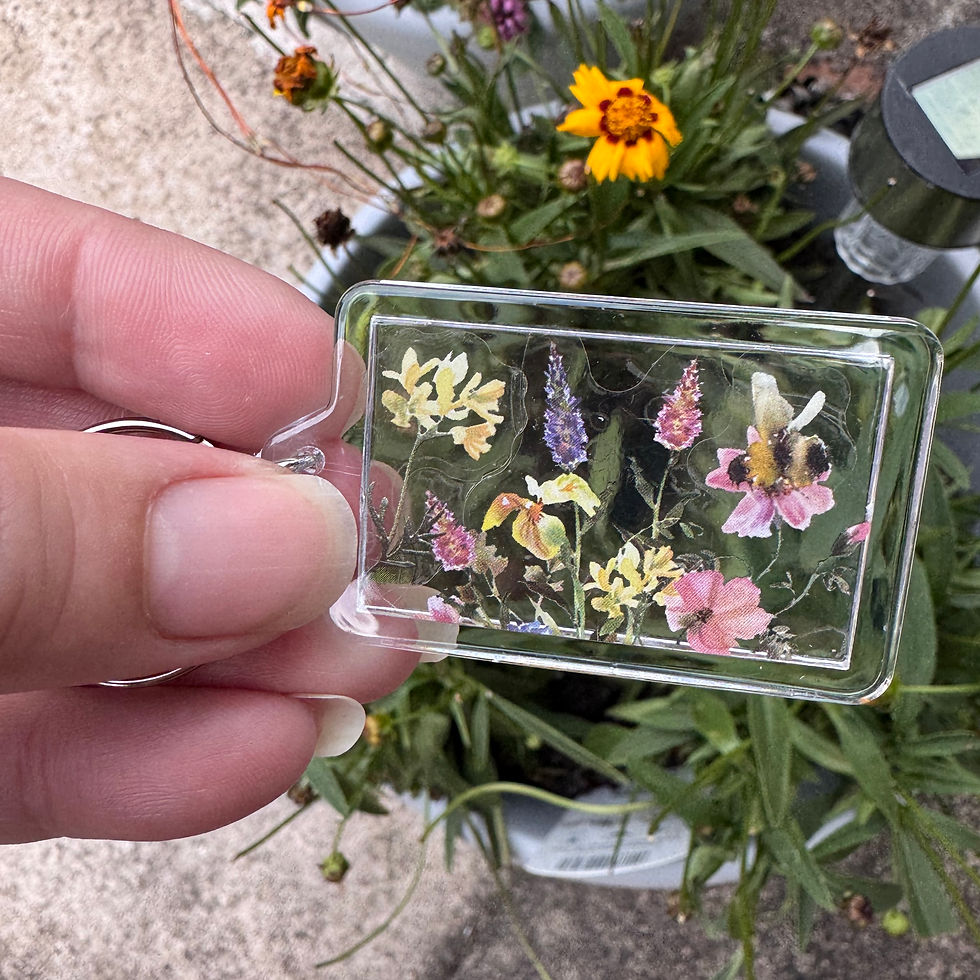 Thumbnail: Handmade flower themed keyrings ❤️