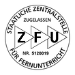 Symbol ZFU Zulassungsstelle für Fernuntericht