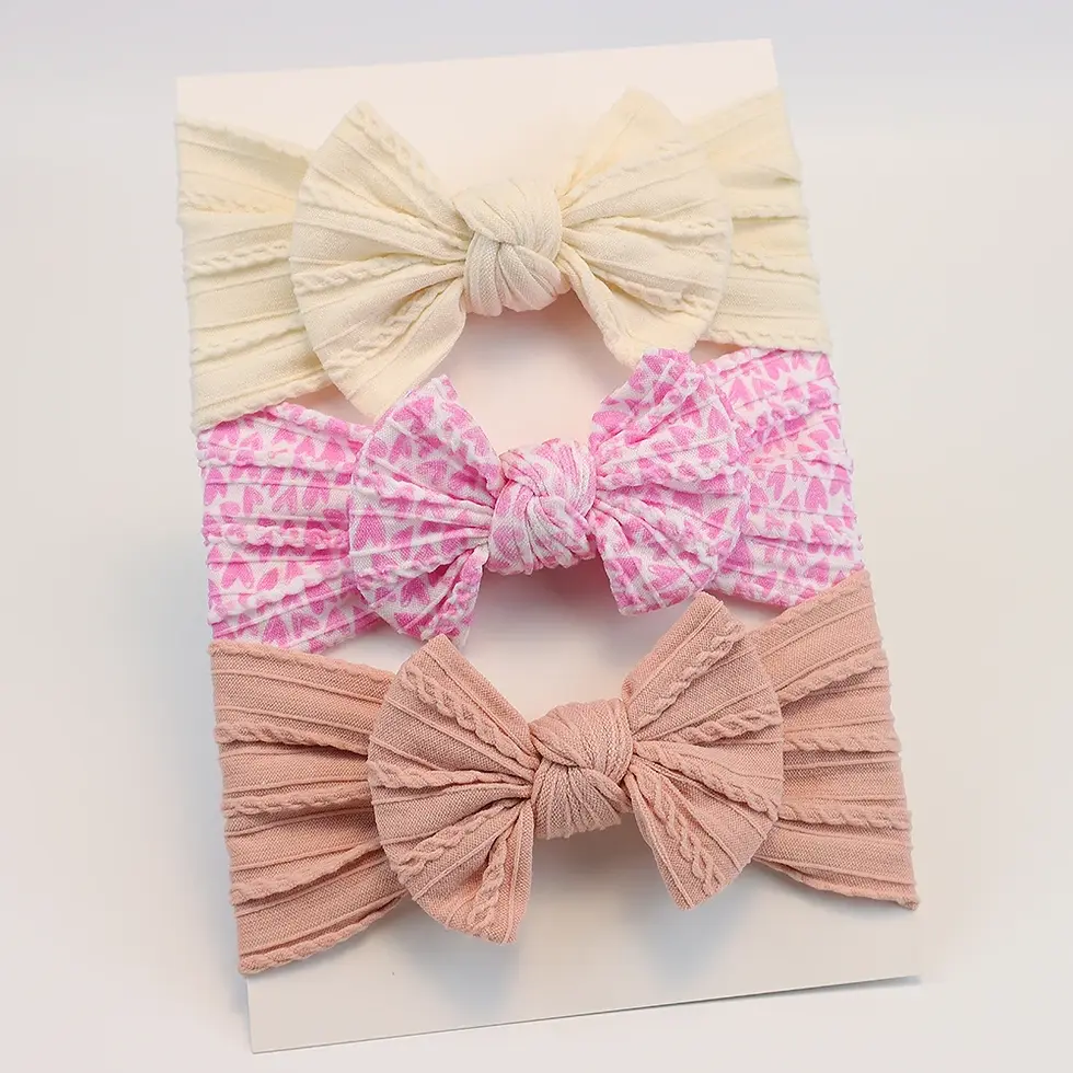 Thumbnail: Soft Bow Baby Headband Set (3-Piece)