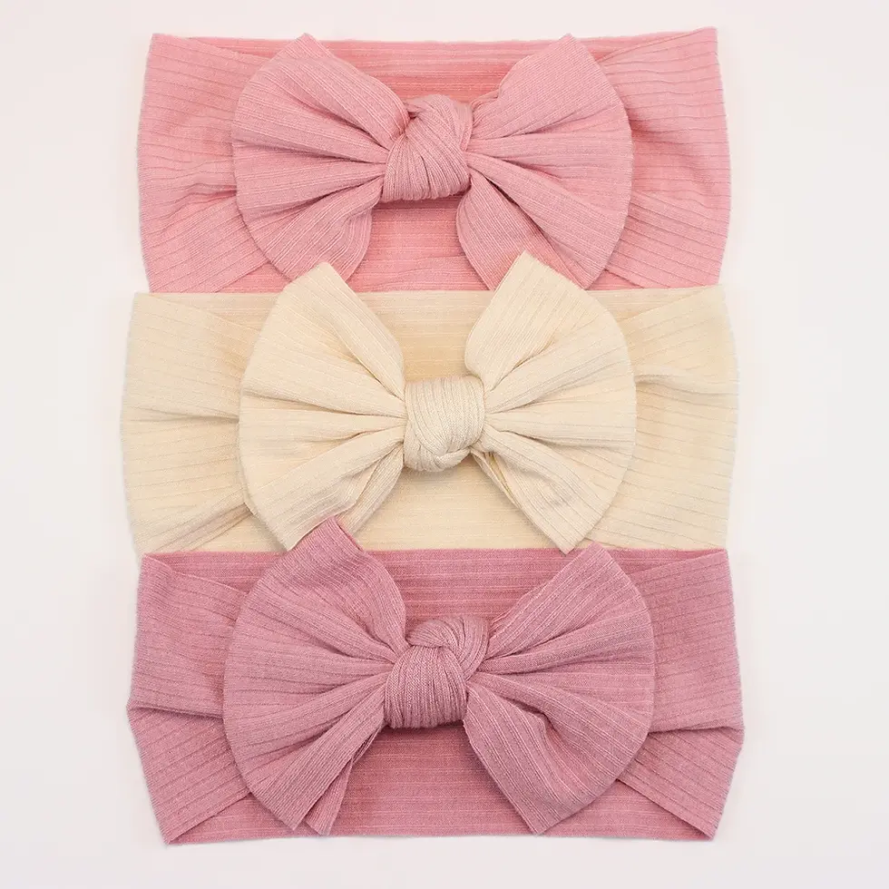 Thumbnail: Soft Bow Baby Headband Set (3-Piece)