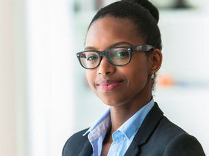 Young professional woman looking poised and confident. 