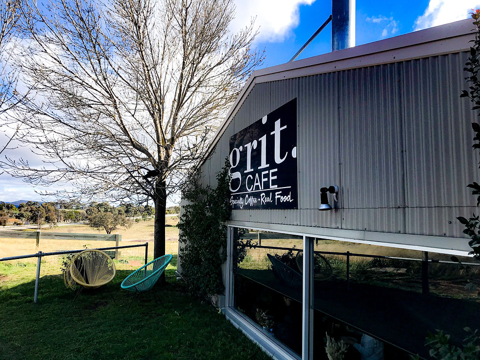 Grit Cafe Conversations over the coffee machine. Our first local