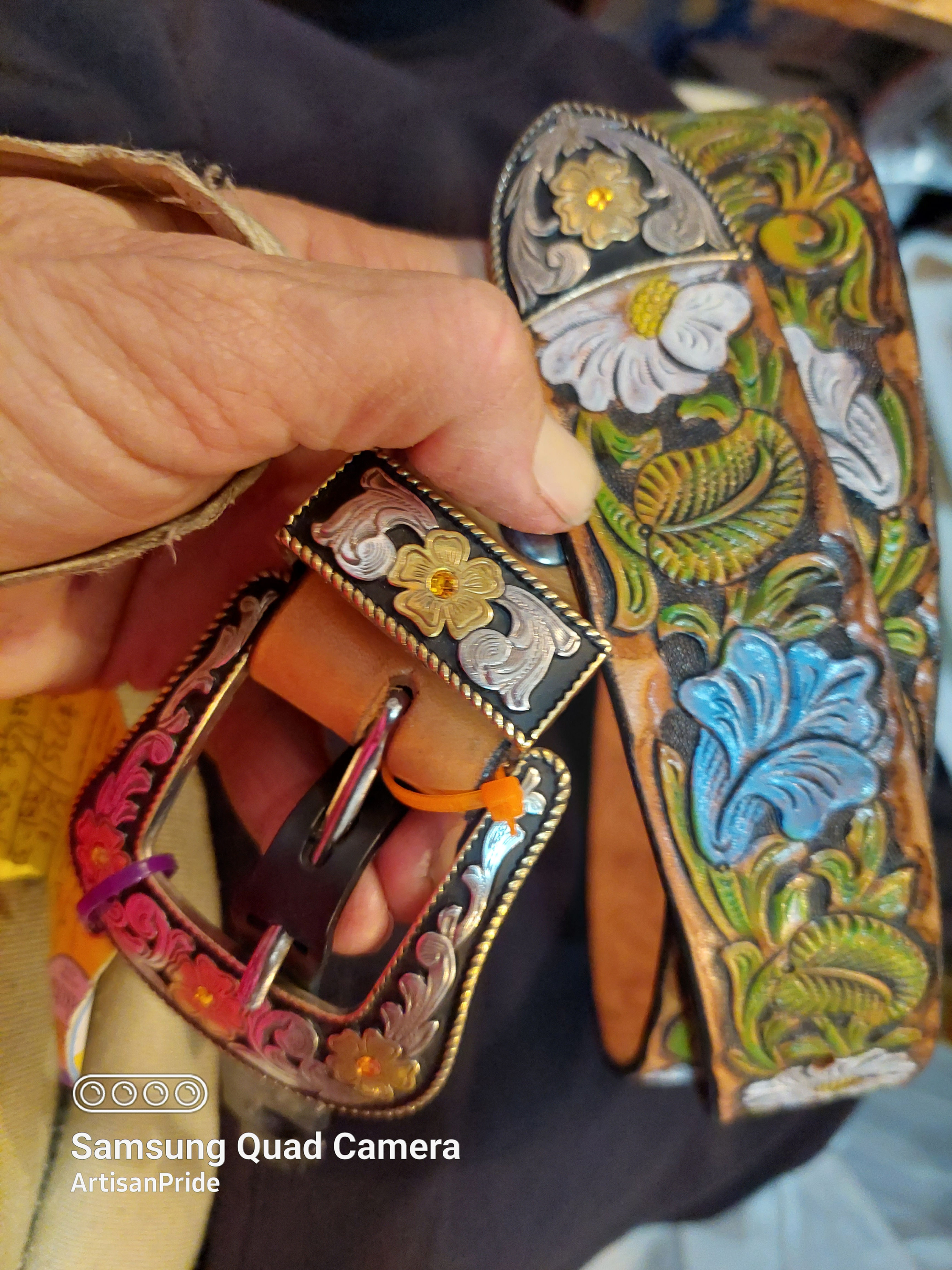 Ladies Western Floral Belt#735