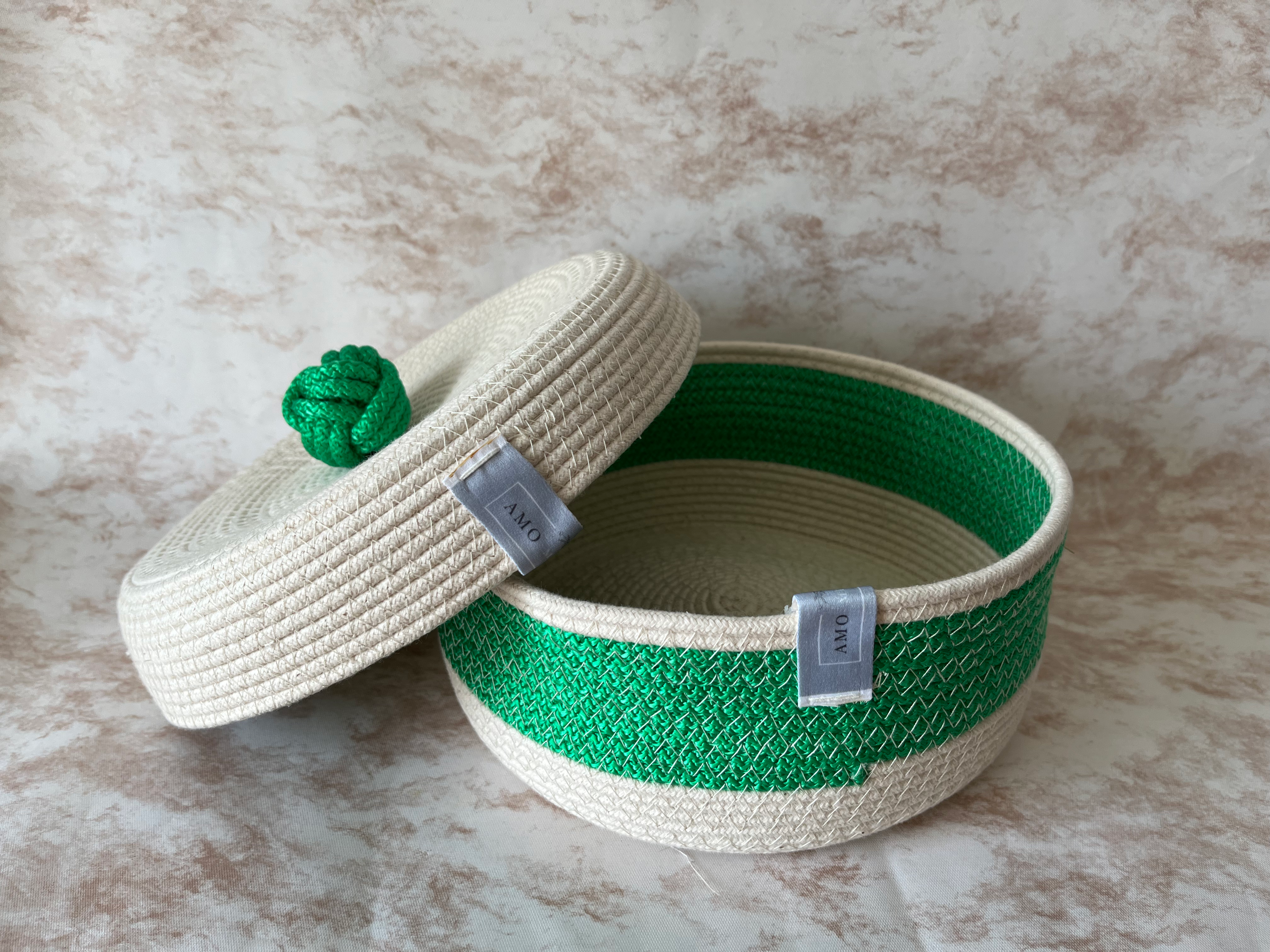 Cesta con tapa - verde campo