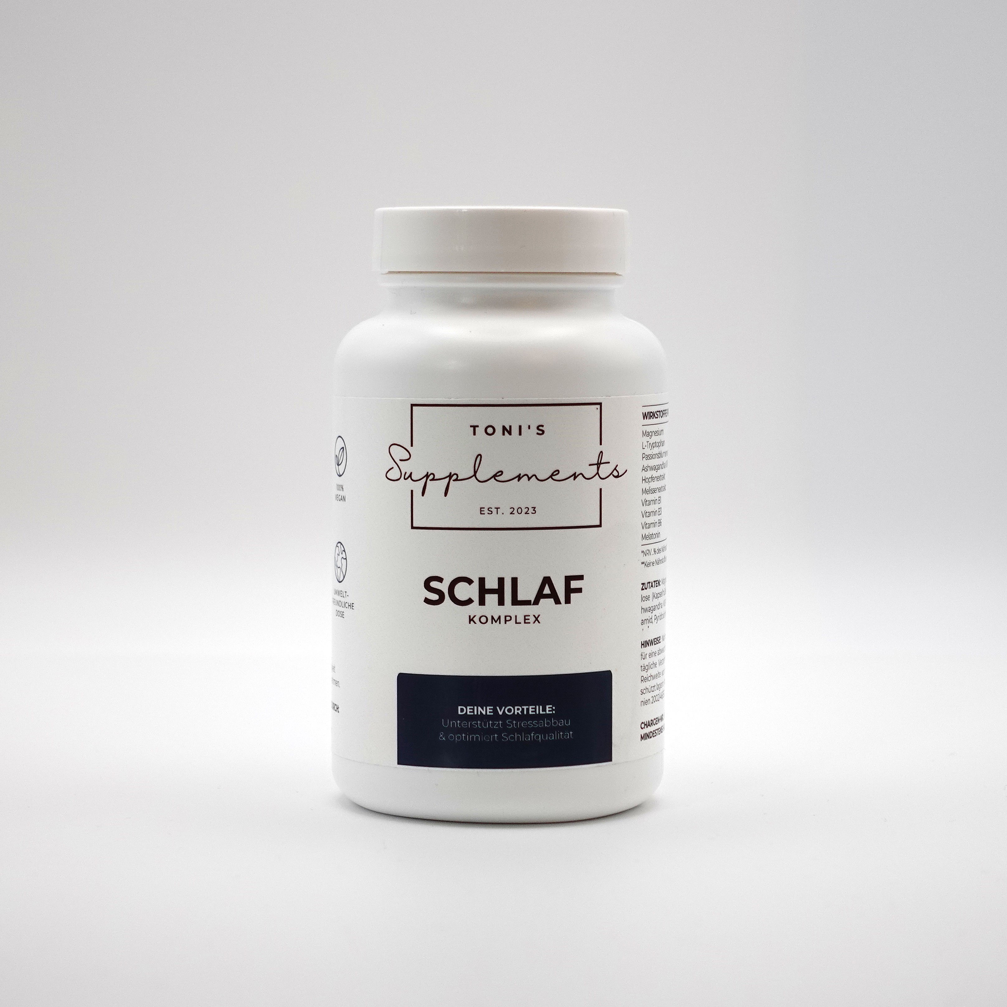 oni's Supplements Melatonin Schlaf Komplex 120 Kapseln dunkelblaue Dose 1mg Melatonin vegan Österreich
