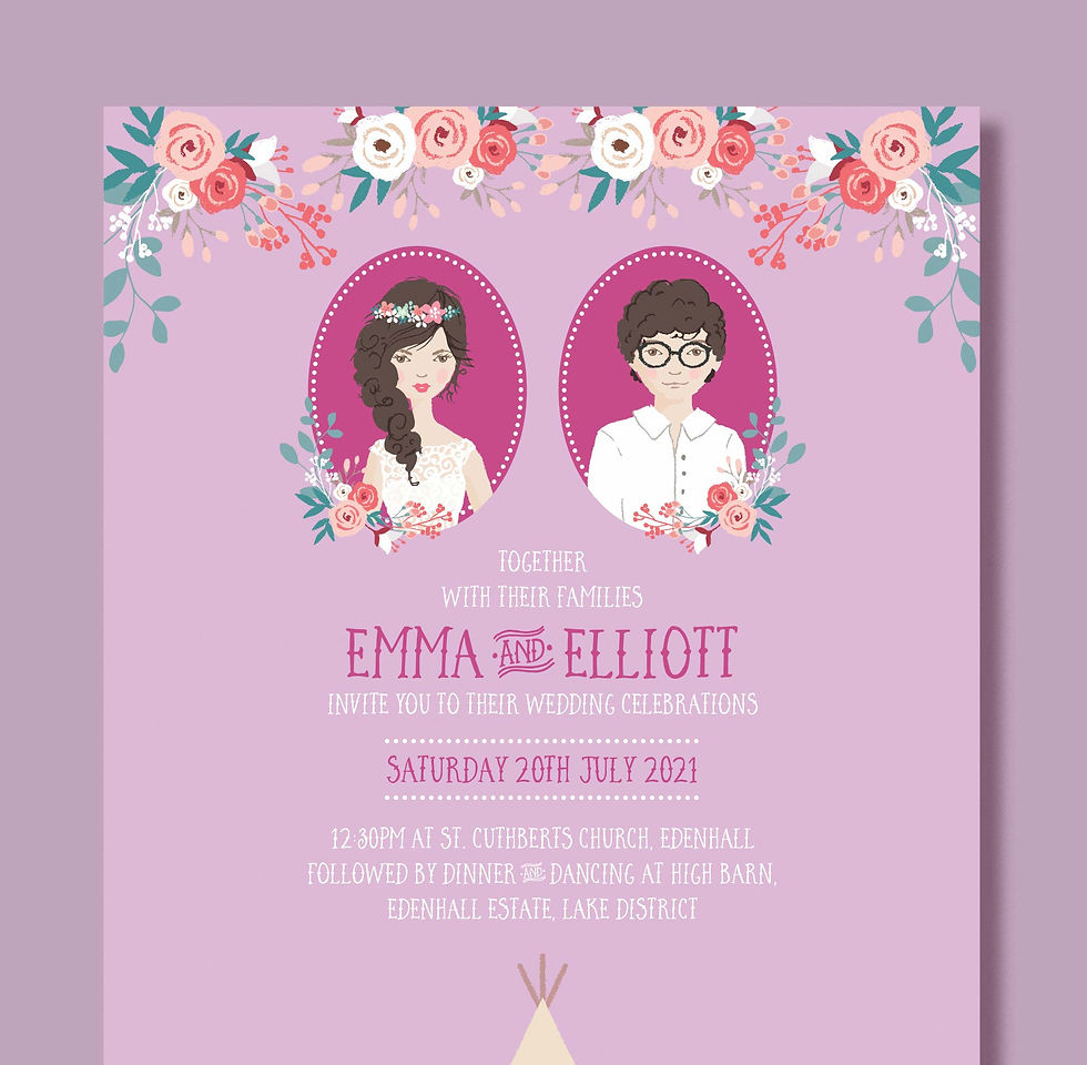 Thumbnail: Boho Wedding Invitation Template