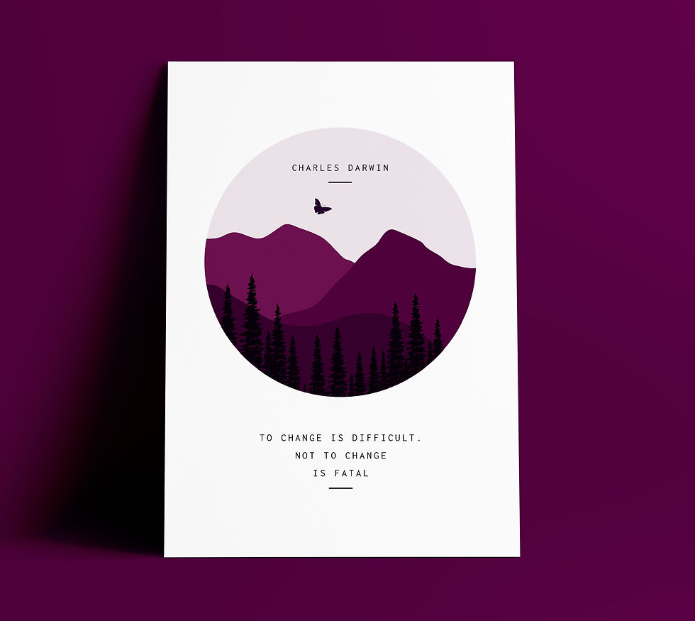 Charles Darwin | Change | A4 Art Print