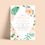 Thumbnail: Peach Flowers Wedding Invitation