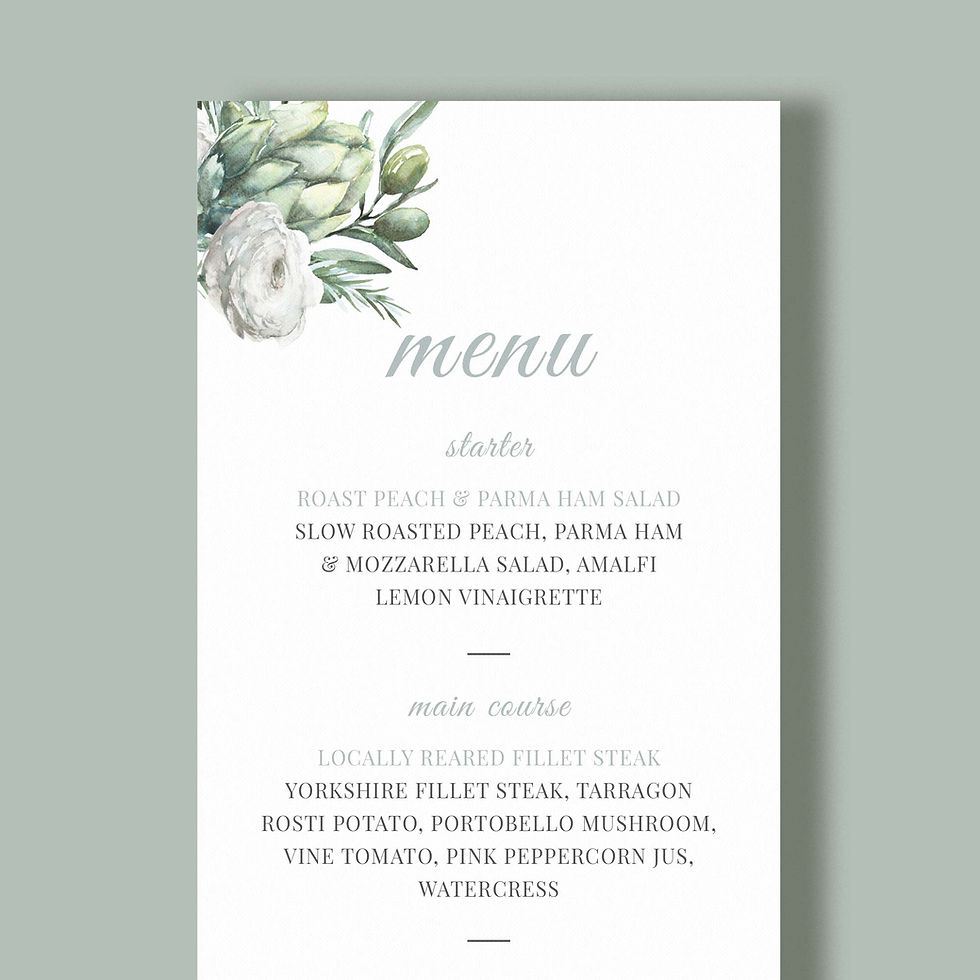 Thumbnail: Elegant Wedding Menu