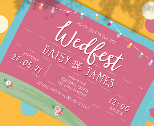 festival wedding invitation templates