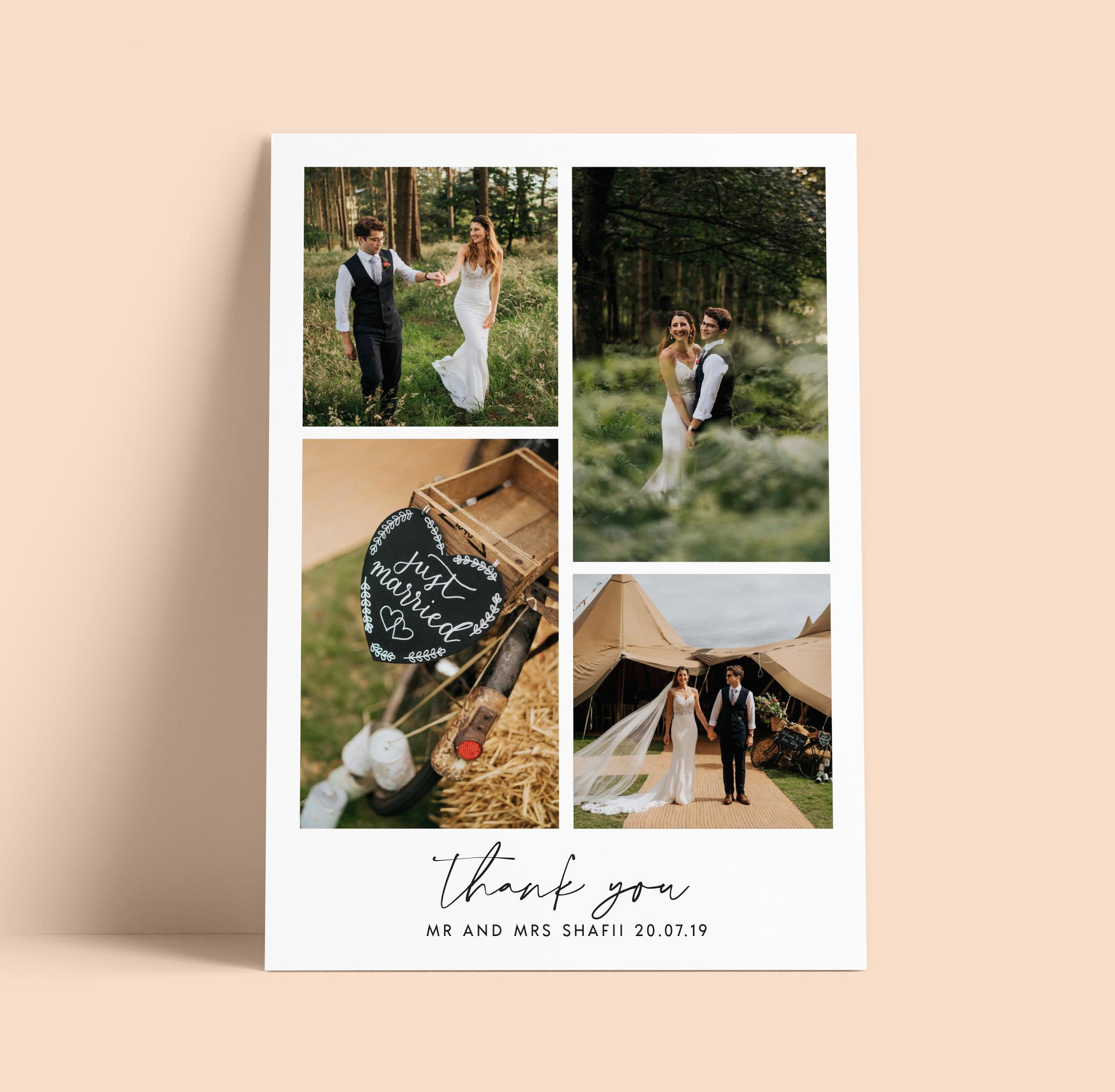 Wedding thank you card