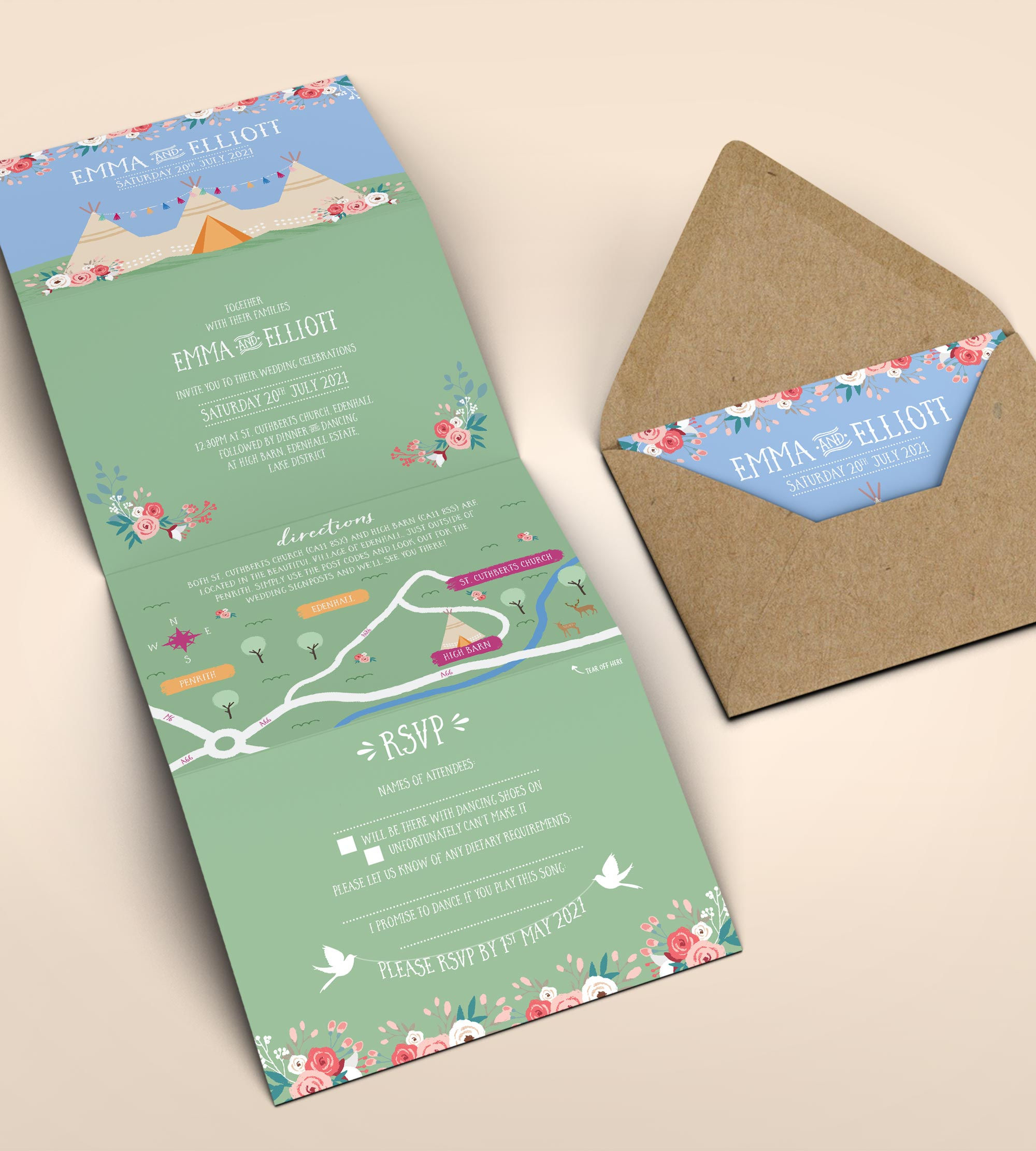 Tipi Wedding Invitation