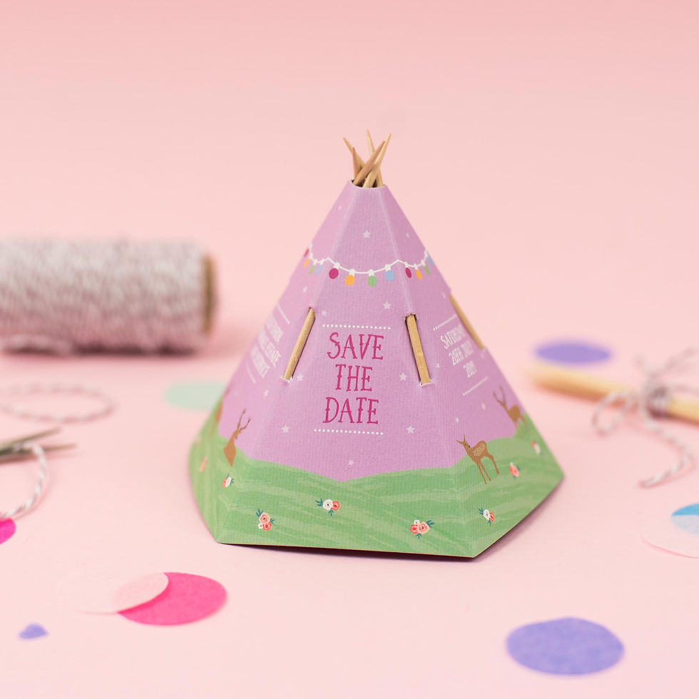 Thumbnail: Tipi wedding invite