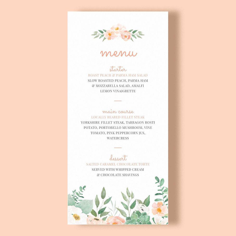 Thumbnail: Wedding Menu Template