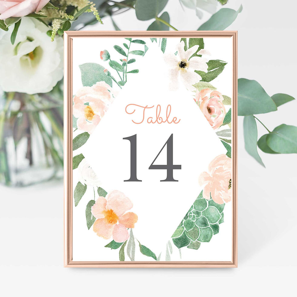 Thumbnail: Table Numbers for Wedding