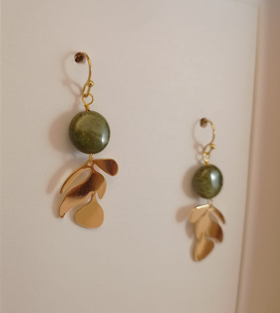 Miniature : Boucles d'oreilles Jaspe équatorial