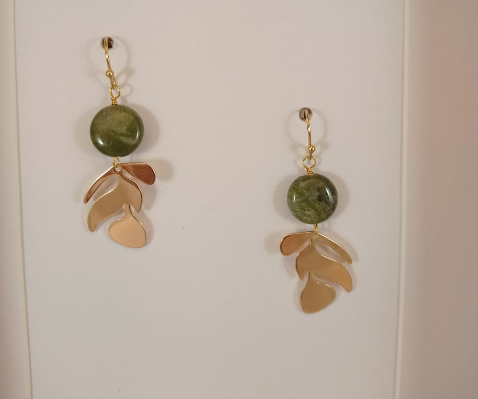 Miniature : Boucles d'oreilles Jaspe équatorial