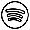 Ícone personalizado do serviço de transmissão de áudio e música, o Spotify, adquirido de forma gratuita em Icons8.com - autores deste desenho.
