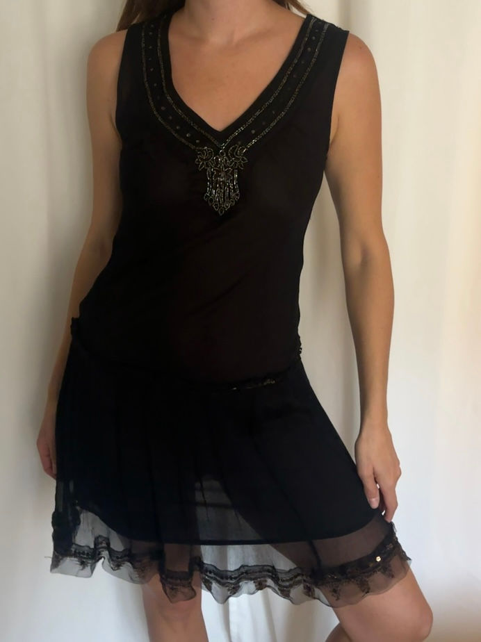 Black Mesh Dress