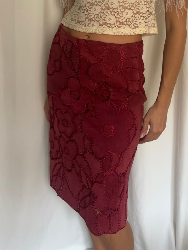 René Derhy 100% Suede Skirt