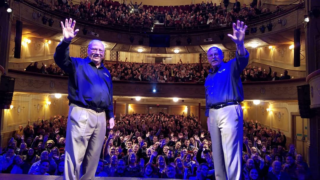 On stage!