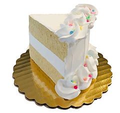 White Confetti Fake Cake Slice (4"x4")