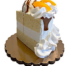 Peaches & Cream Fake Cake Slice (4"x4.5")