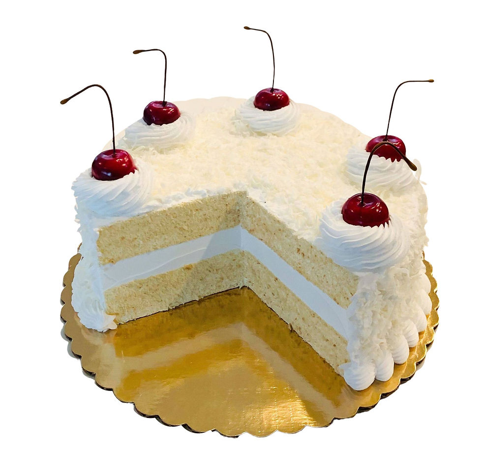 Dezicakes Fake Cake Sliced Coconut Cake with Cherries